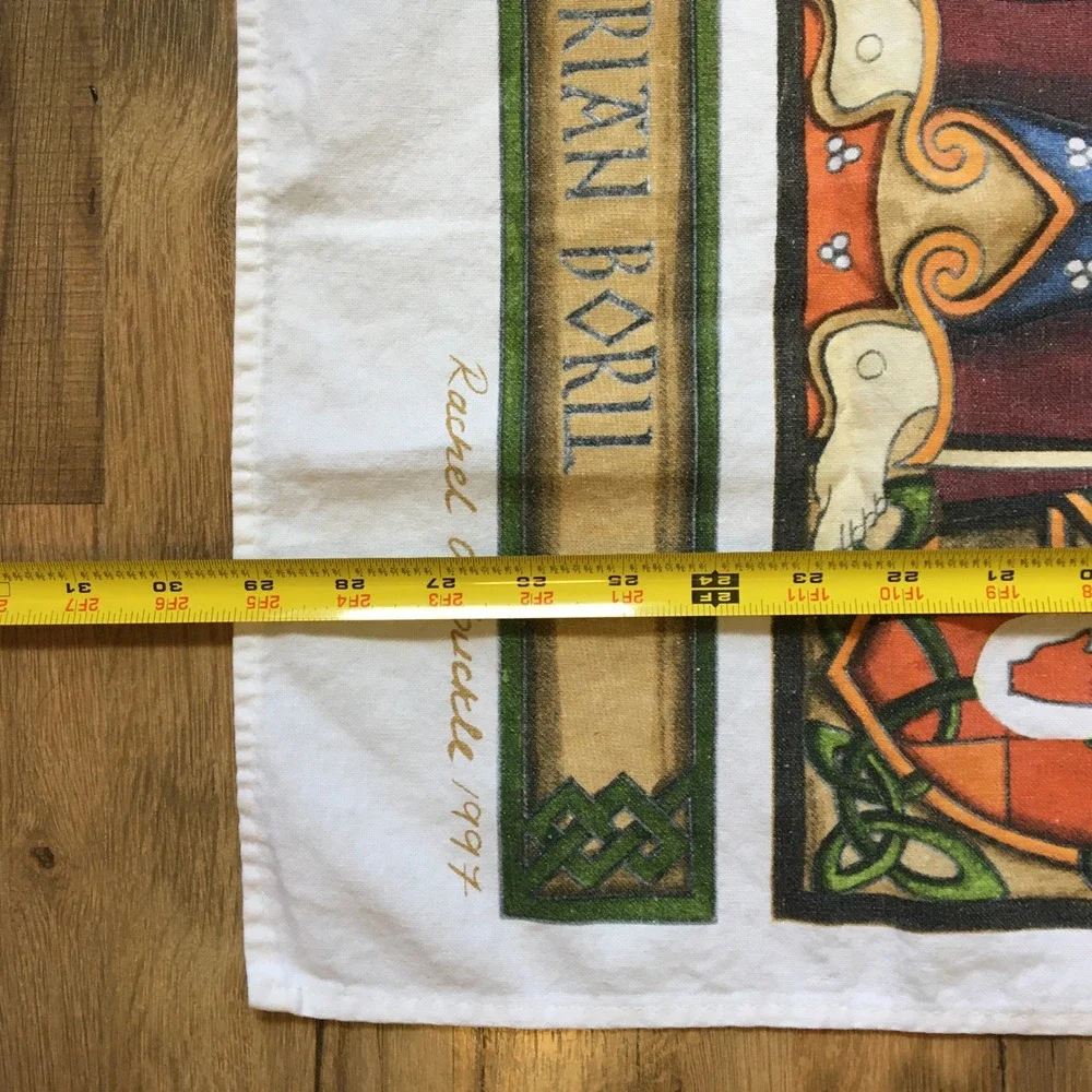 Rachel‎ Arbuckle Brian Boru Tea Towel Colorful Celtic Art 1997